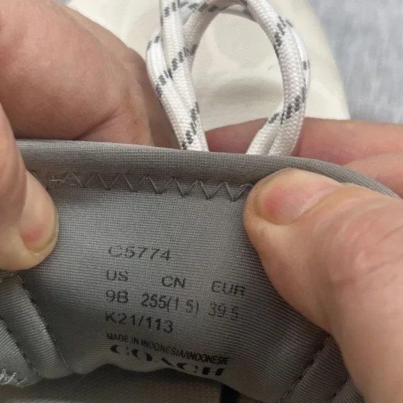 Coach C270 Sig Sneakers White‎ Monogram Lace Up Women's Size 9B - Picture 4 of 6